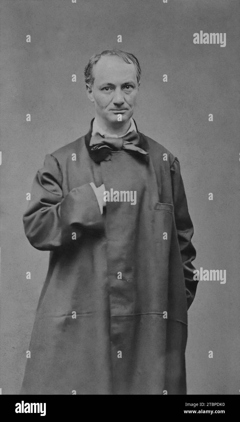 Portrait de Charles Baudelaire. Année : 1861-65. Par Etienne Carjat. Banque D'Images