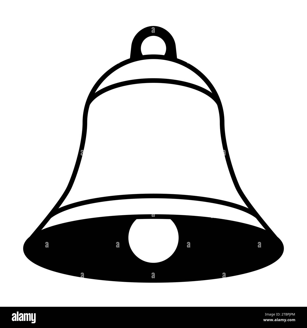 cloche, illustration vectorielle en noir et blanc Illustration de Vecteur