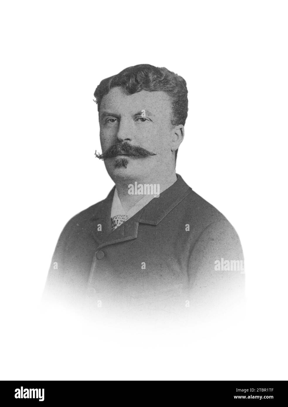 Guy de Maupassant au début de sa carrière ; par Alphonse Liébert. Date inconnue. Banque D'Images