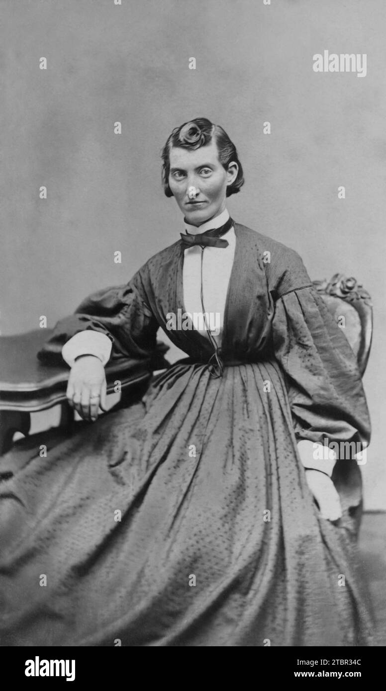 Frances Clayton, habillée en femme. Circa 1865. Frances Louisa Clayton, également enregistrée sous le nom de Frances Clalin, était une américaine prétendument dégoûtée Banque D'Images