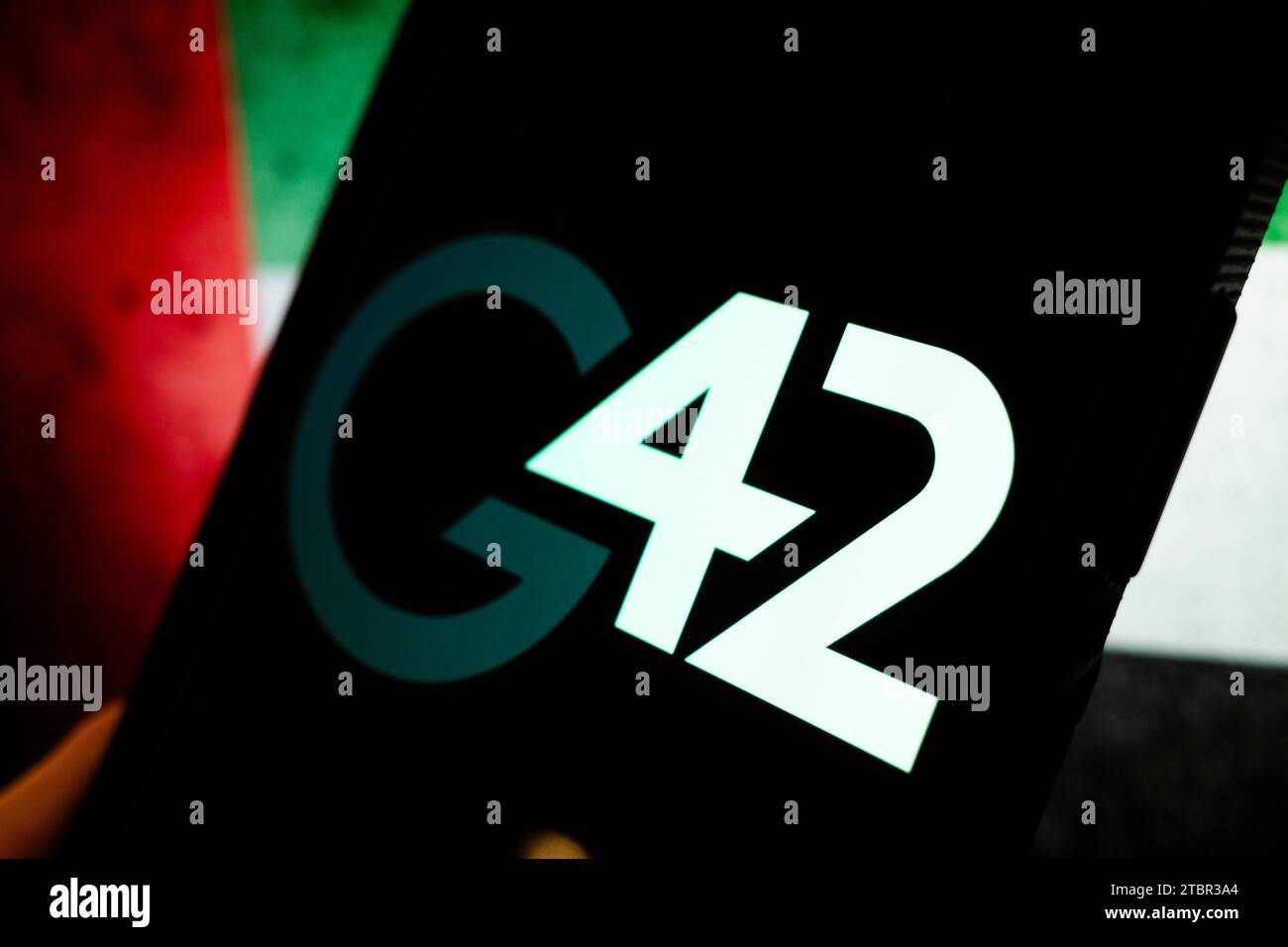 Abu Dhabi, Émirats arabes Unis. 6 décembre 2023. G42 logo.G42 est une ...