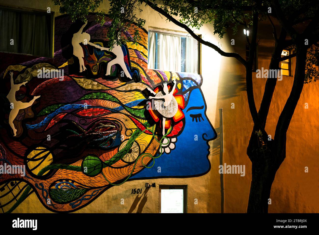 Graffiti, Calle Ocho, Miami, Floride, États-Unis, Banque D'Images