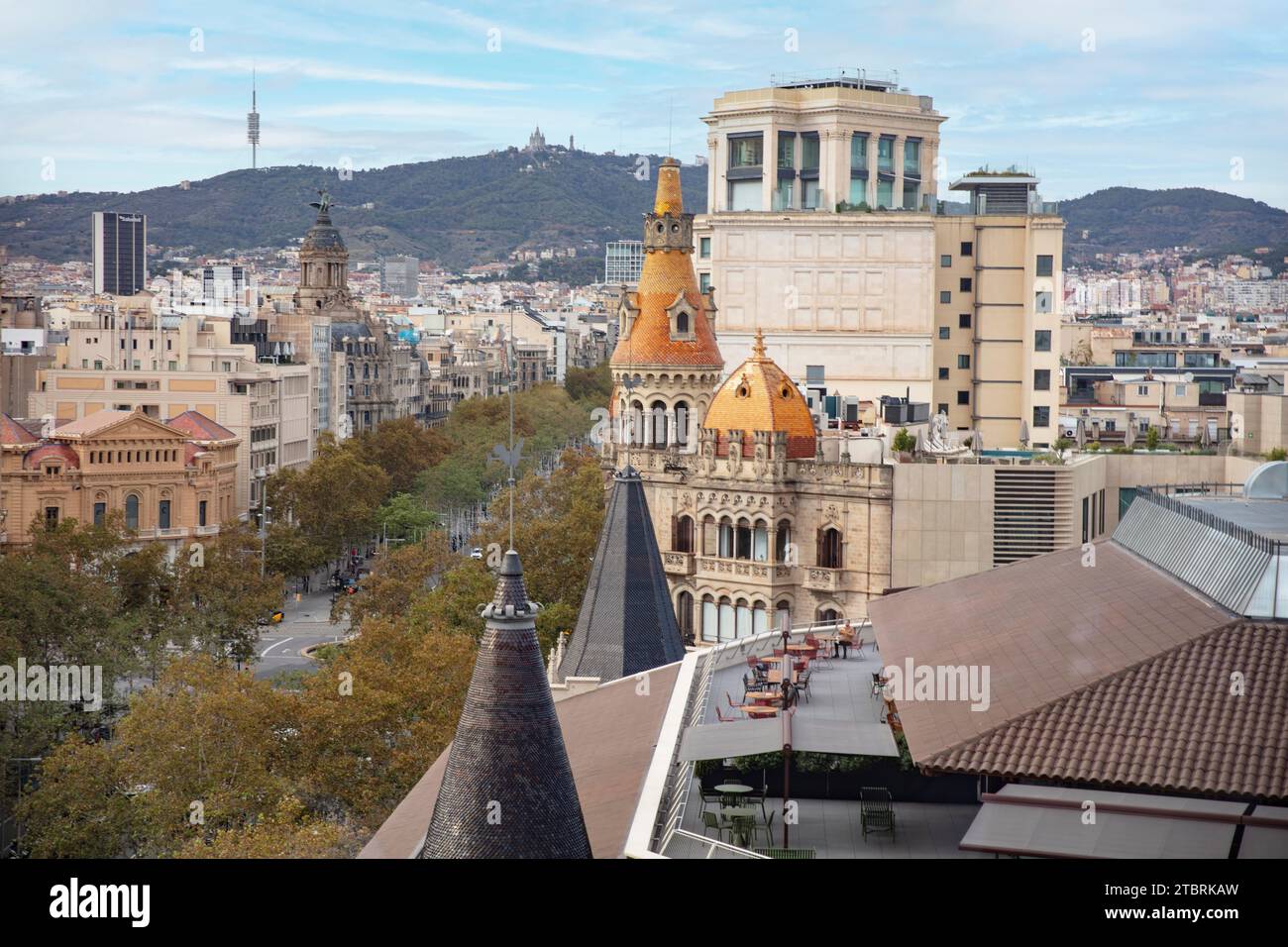 Espagne, Catalogne, Barcelone, La Rambla Banque D'Images