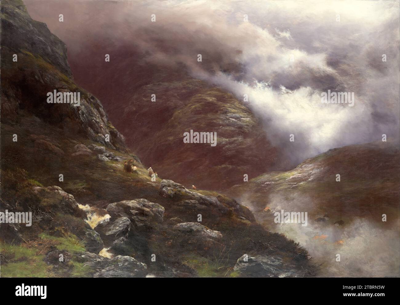 Après le massacre de Glencoe par Peter Graham (1836-1921), huile sur toile, 1889 Banque D'Images