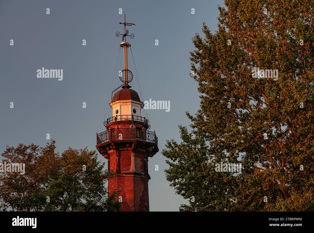 Phare de Neufahrwasser, Gdansk, Pologne Banque D'Images