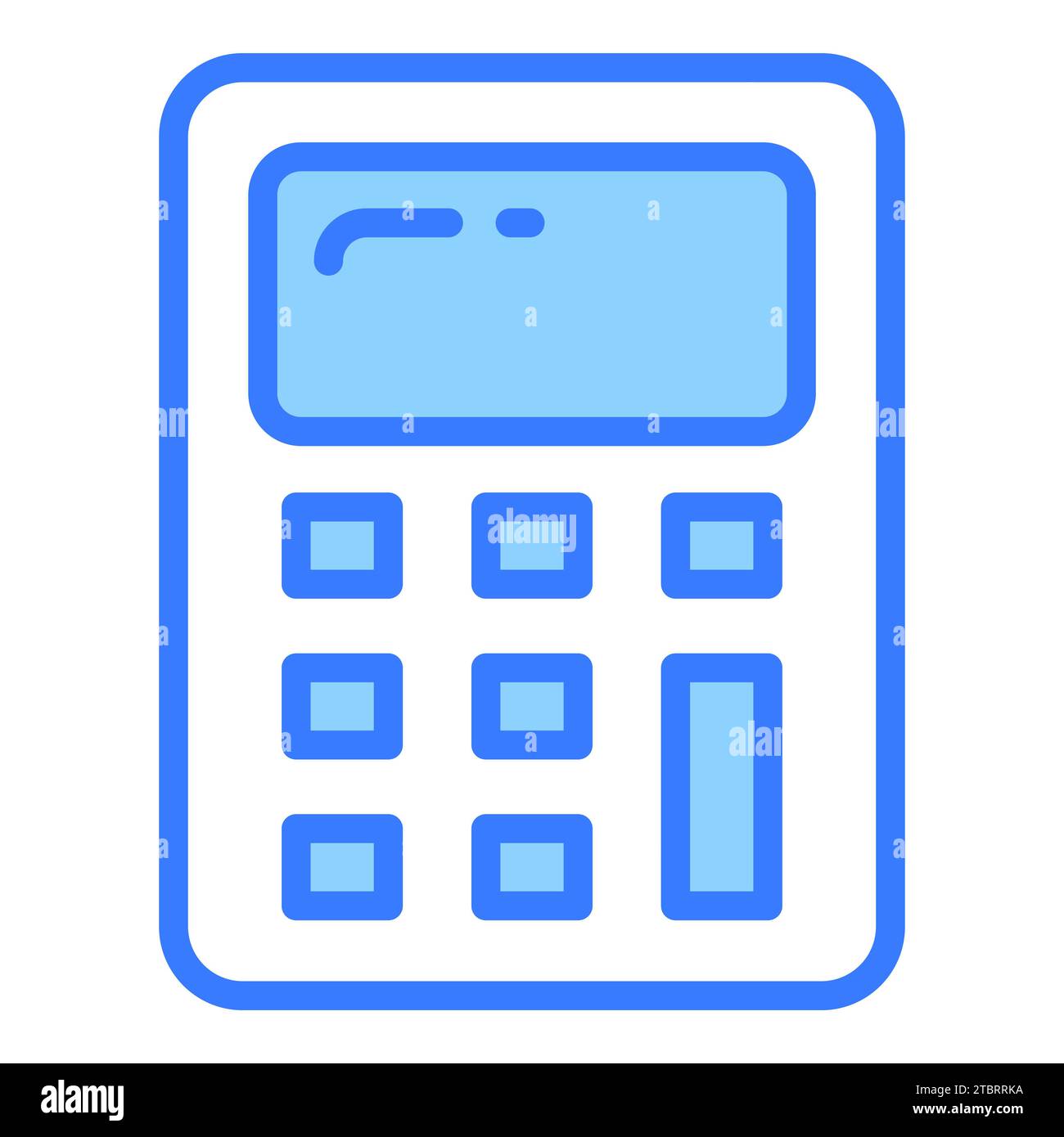 icône de ligne vectorielle de calculatrice, icône d'école et d'éducation Illustration de Vecteur