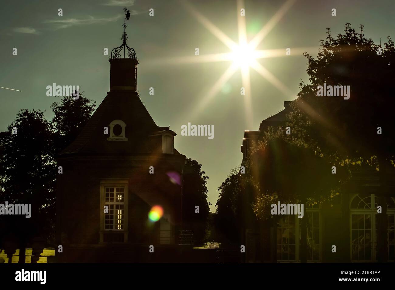 Château de Nordkirchen, illuminé par les rayons du soleil Banque D'Images