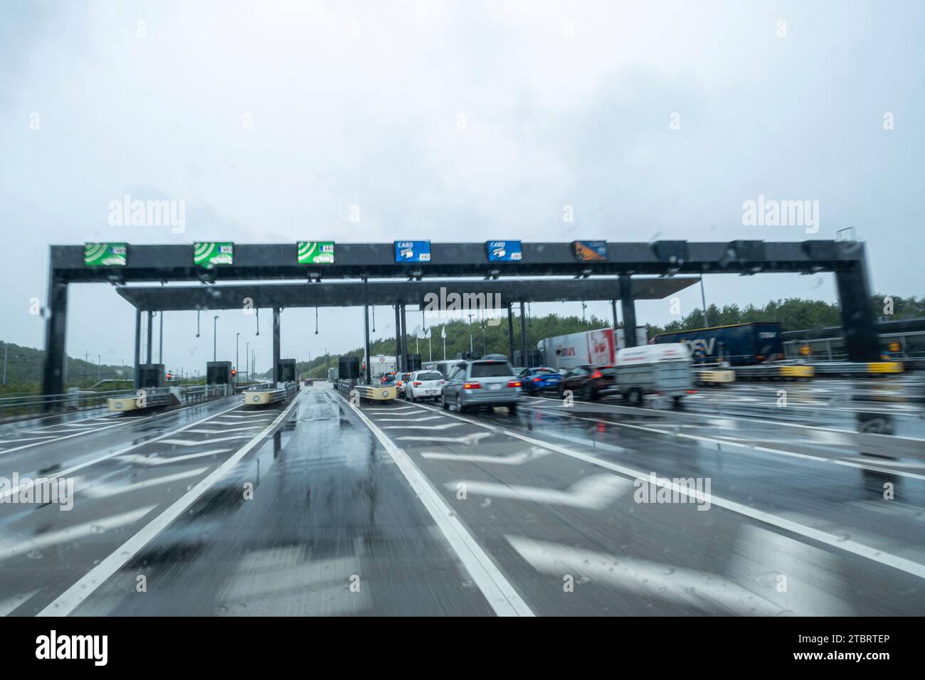 Station de péage du pont de Öresund, Malmö, Suède Banque D'Images
