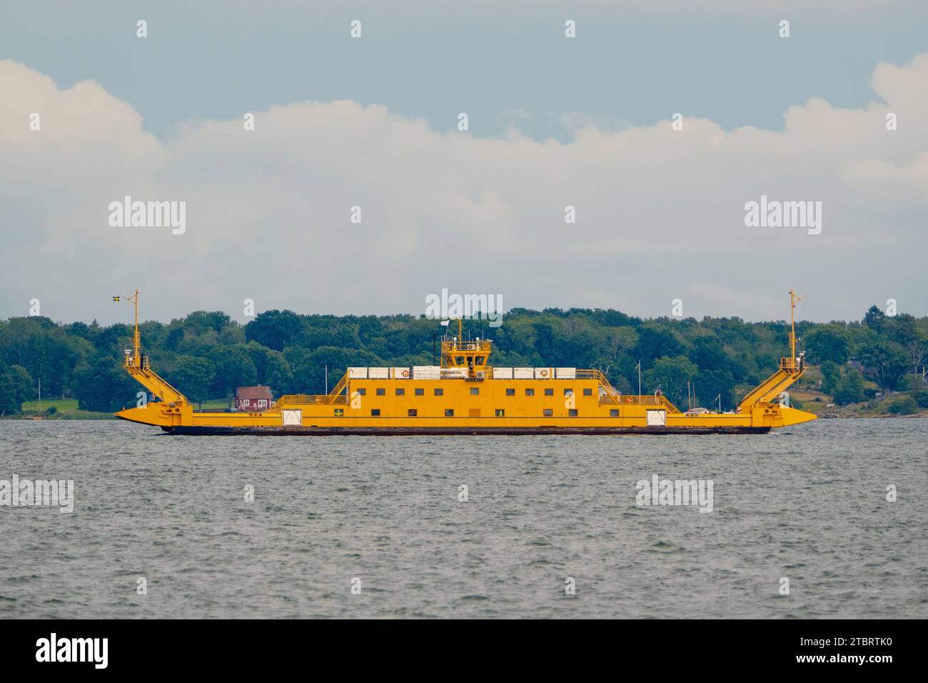 Ferry suédois dans l'archipel, Karlskrona, Suède Banque D'Images