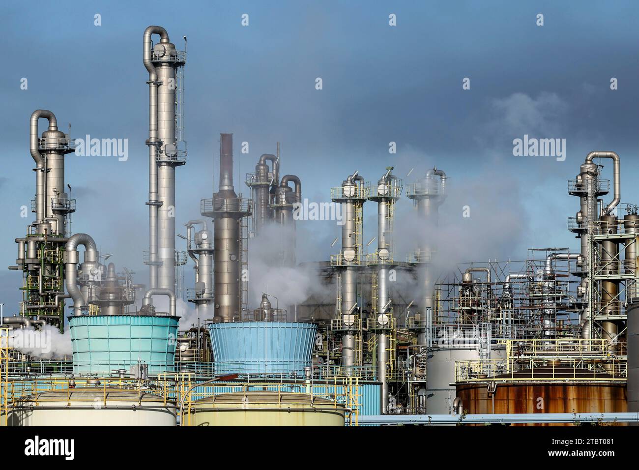 Usine industrielle dans le parc chimique, usine OQ Chemicals Ruhrchemie, Oberhausen, Rhénanie du Nord-Westphalie, Allemagne Banque D'Images