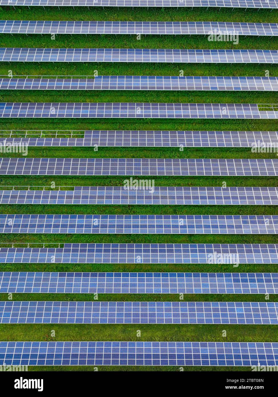 Parc solaire Oberseifersdorf, Zittau, Saxe, Allemagne, Europe Banque D'Images