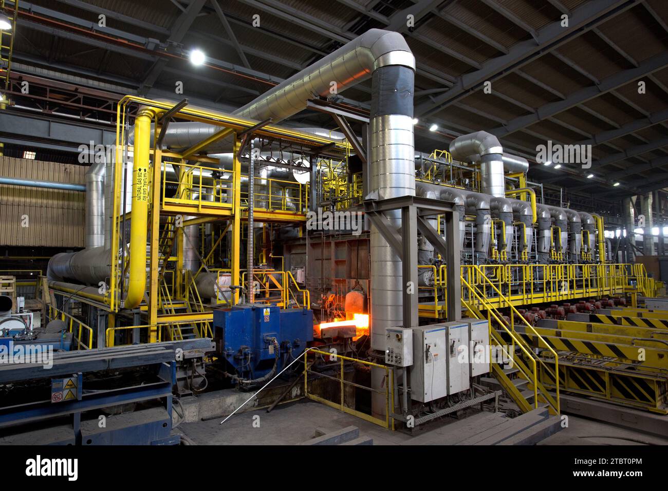 Procédé de recuit de l'acier dans une usine située à Monroe, Michigan, États-Unis Banque D'Images