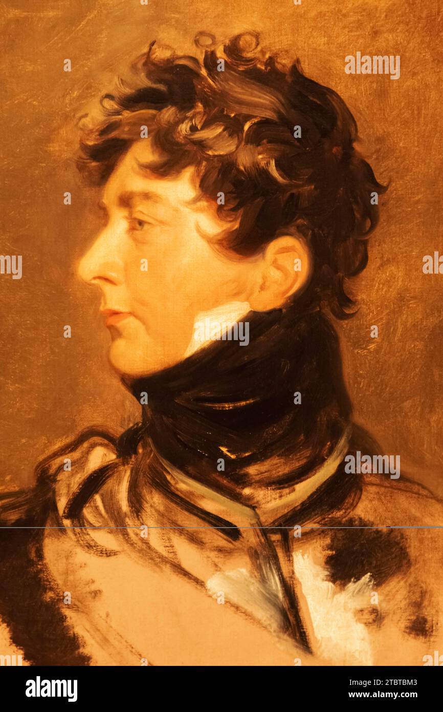 Angleterre, Londres, Portrait du roi Charles IV (1762-1830) par Sir Thomas Lawrence daté de 1814 Banque D'Images