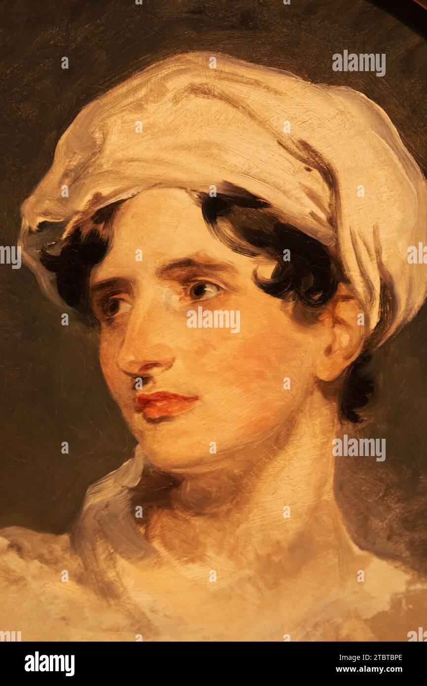 Angleterre, Londres, Portrait de Maria, Lady Callcott (1785-1842) par Sir Thomas Lawrence daté de 1819 Banque D'Images