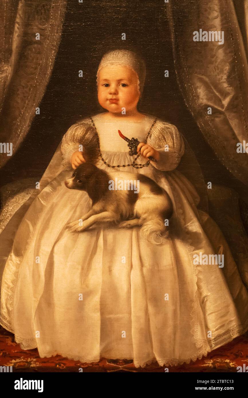 Angleterre, Londres, Portrait du prince Charles, futur roi Charles II (1630-85) par artiste inconnu daté de 1630 Banque D'Images