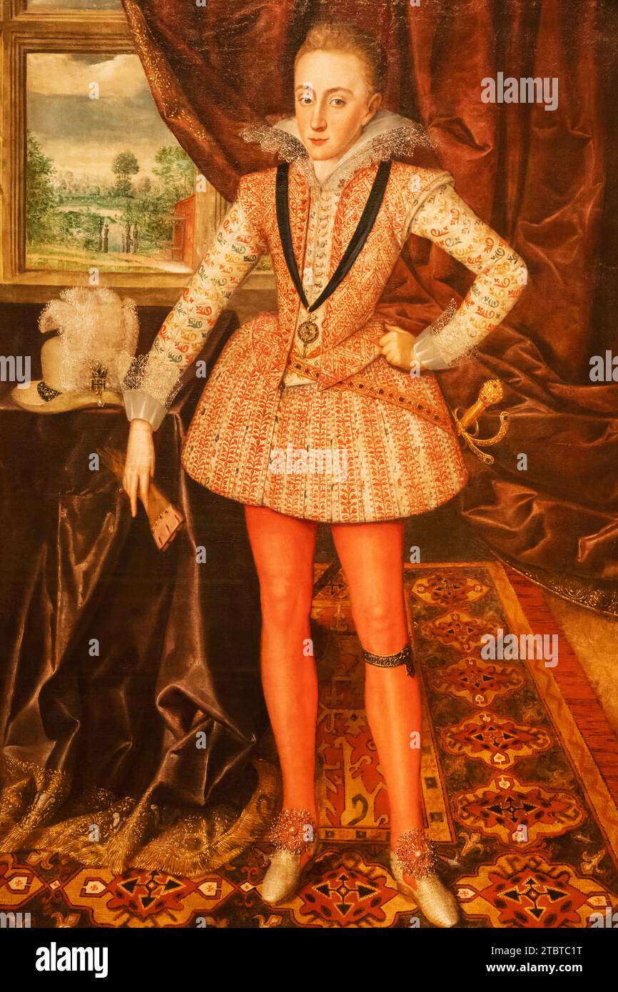 Angleterre, Londres, Portrait de Henry, Prince de Galles (1594-1612) par Robert Peake l'ancien daté d'environ 1610 Banque D'Images