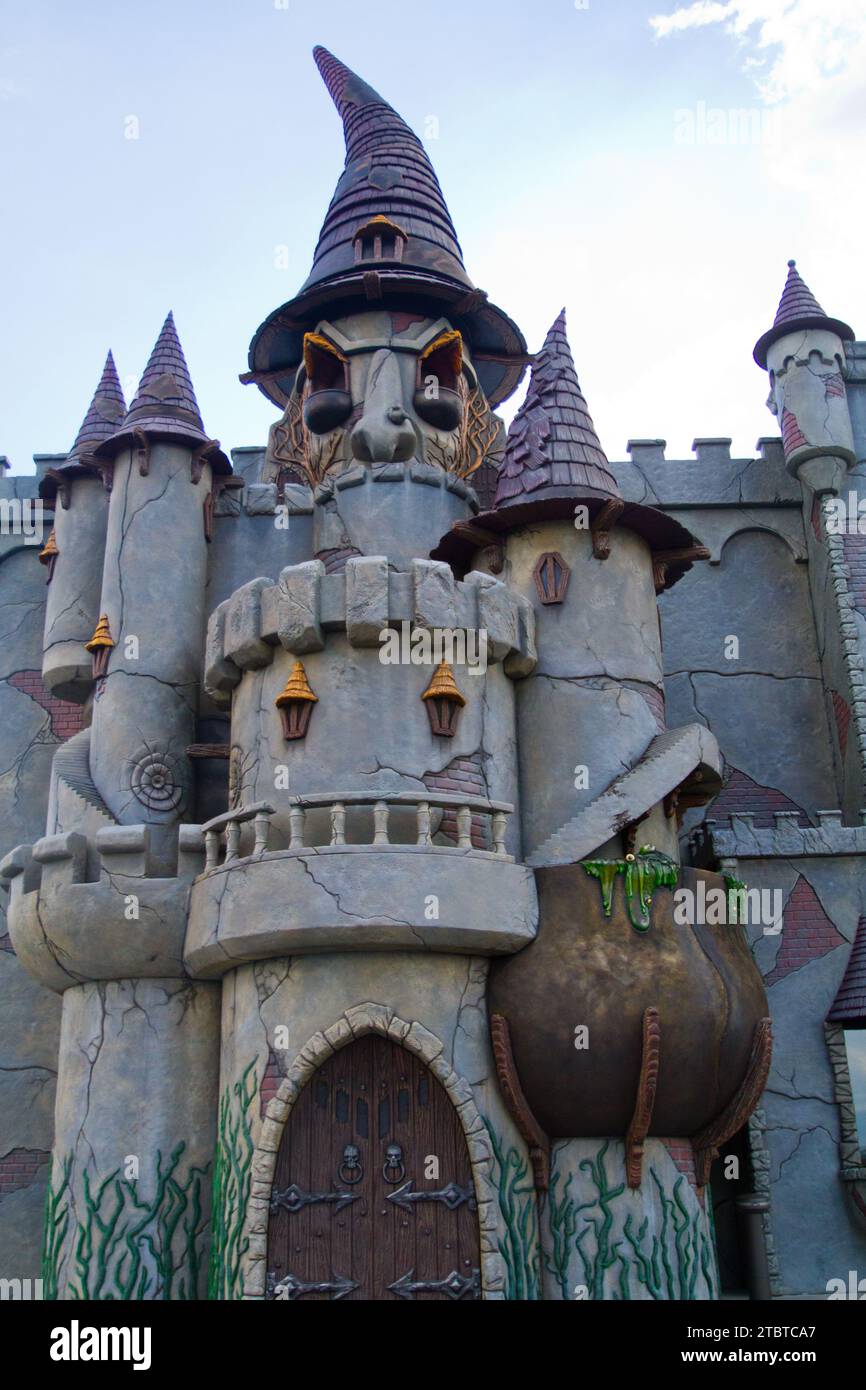 Whimsical Fairy Tale Castle avec Fantasy Elements dans le Tennessee Banque D'Images