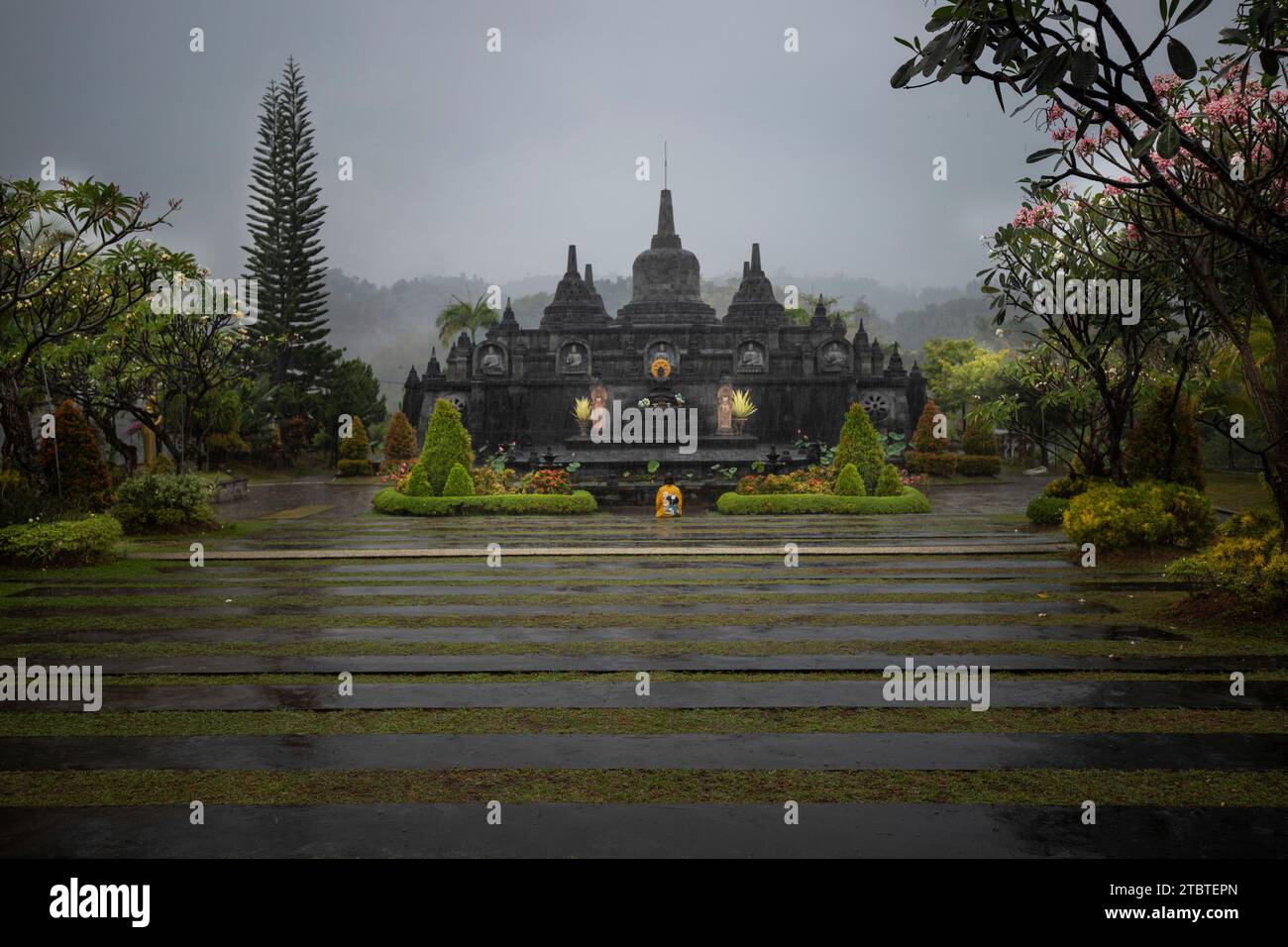 Brahmavihara, le plus grand temple bouddhiste de Bali Banque D'Images