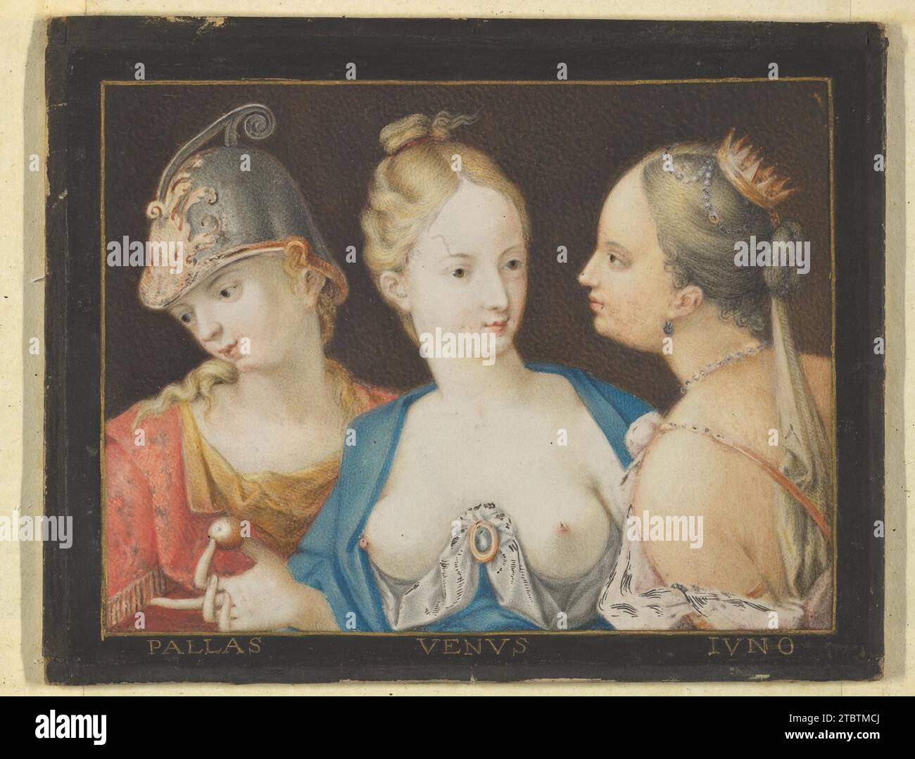 Têtes des déesses (Pallas, Vénus, Junon) 2012 par Anonyme, Français, 17e siècle Banque D'Images