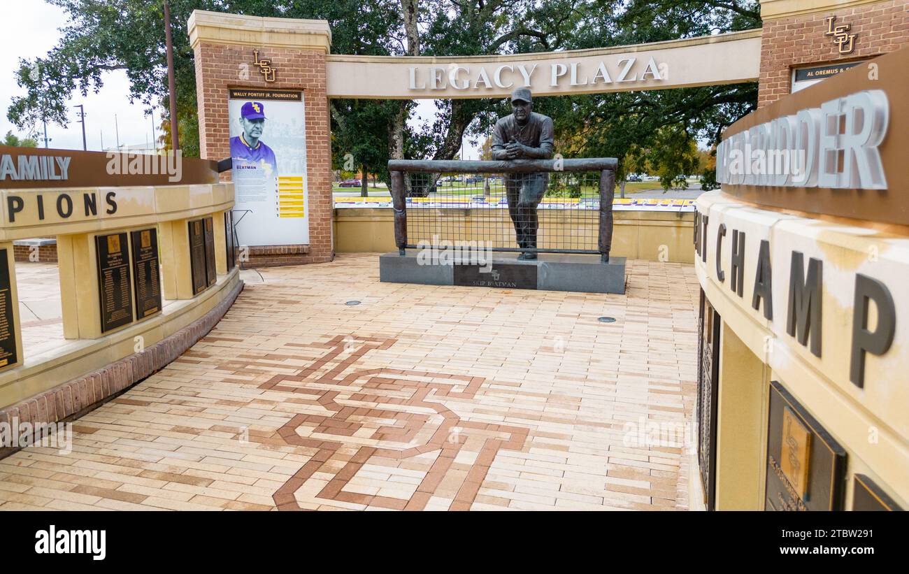 Bâton Rouge, LOUISIANE - 1 décembre 2023 : Legacy Plaza au stade Alex Box, stade de baseball LSU. Banque D'Images