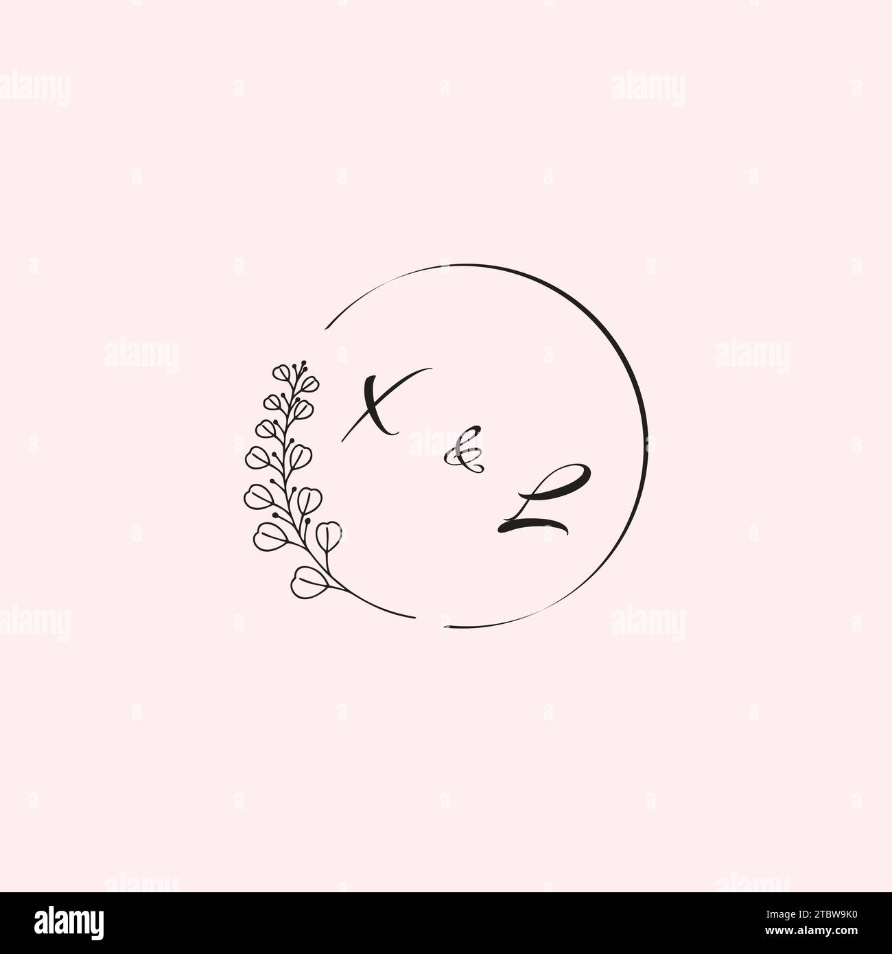 Lettres de logo de mariage LX dans la conception professionnelle de haute qualité qui imprimeront bien sur tous les supports d'impression Illustration de Vecteur