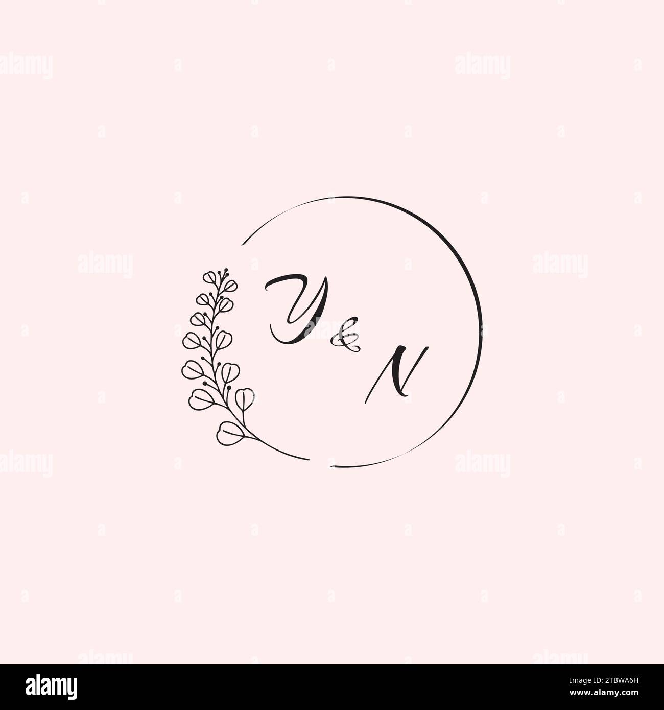 Lettres de logo de mariage NY dans la conception professionnelle de haute qualité qui imprimeront bien sur tous les supports d'impression Illustration de Vecteur