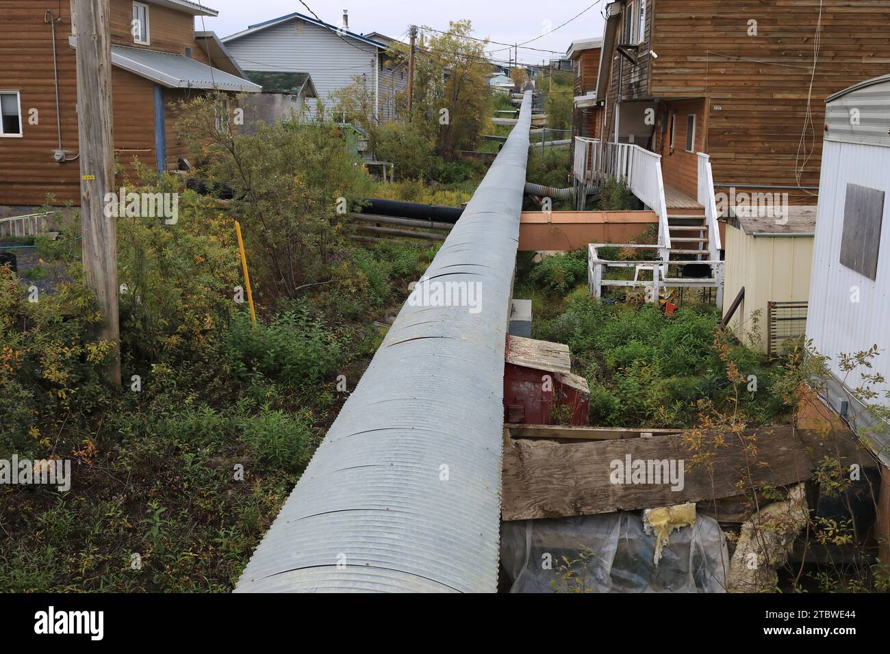 Le réseau d'eau d'Inuvik Banque D'Images