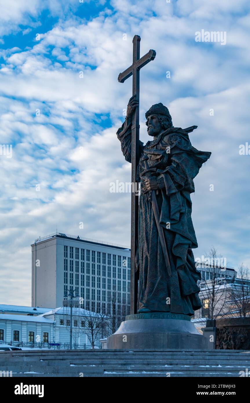 Une photo du Monument au Prince Vladimir Banque D'Images