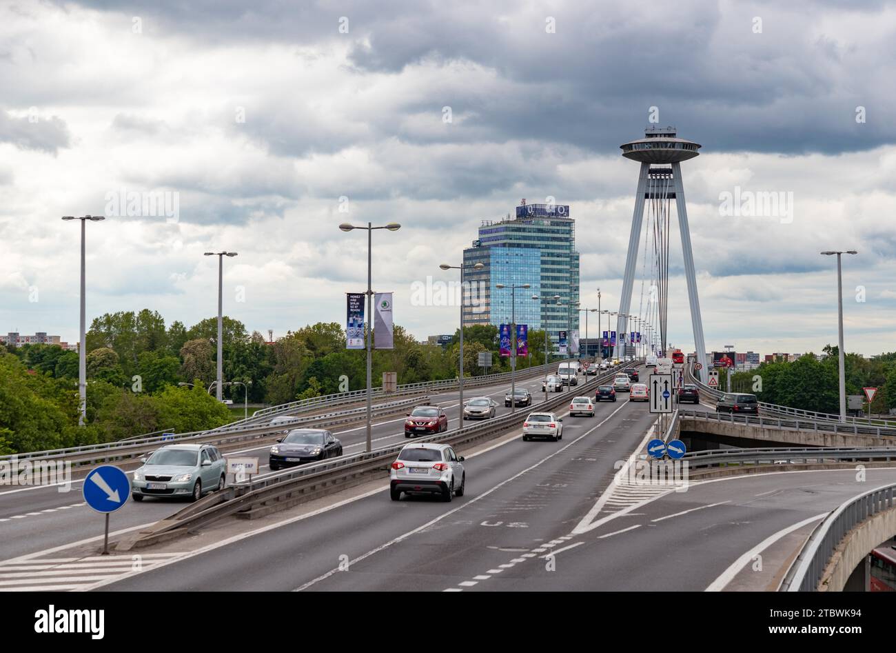 Une image du pont SNP vu de son bord Banque D'Images