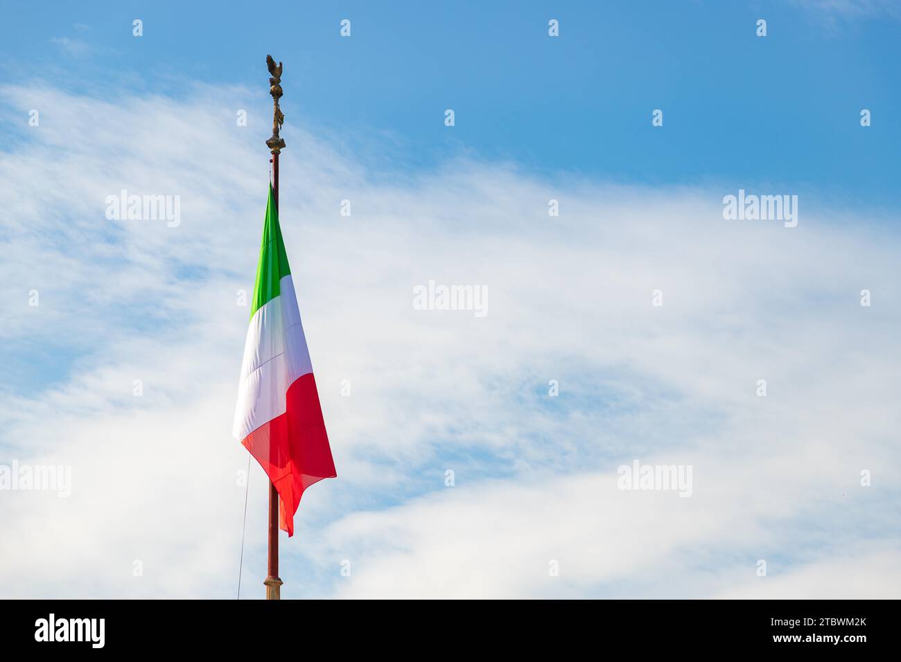 Une photo du drapeau italien Banque D'Images