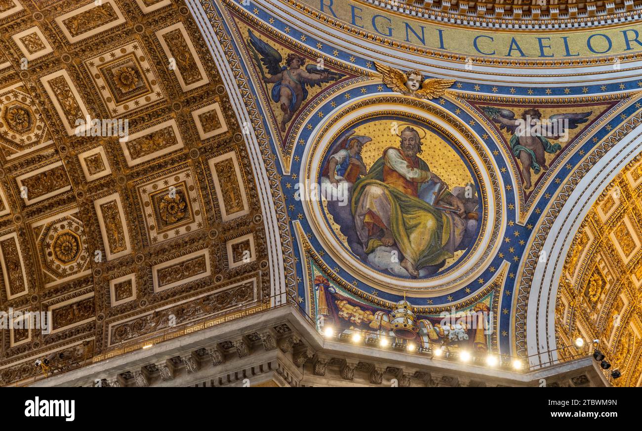 Une photo de l'une des fresques à l'intérieur du St. Basilique Pierre Banque D'Images