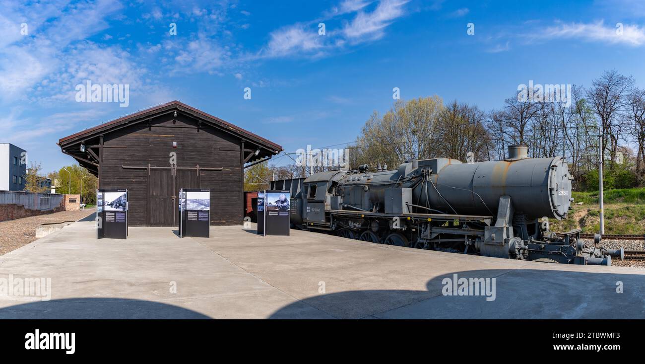 Une photo de la gare historique de Radegast et de son mémorial du camp de concentration Banque D'Images