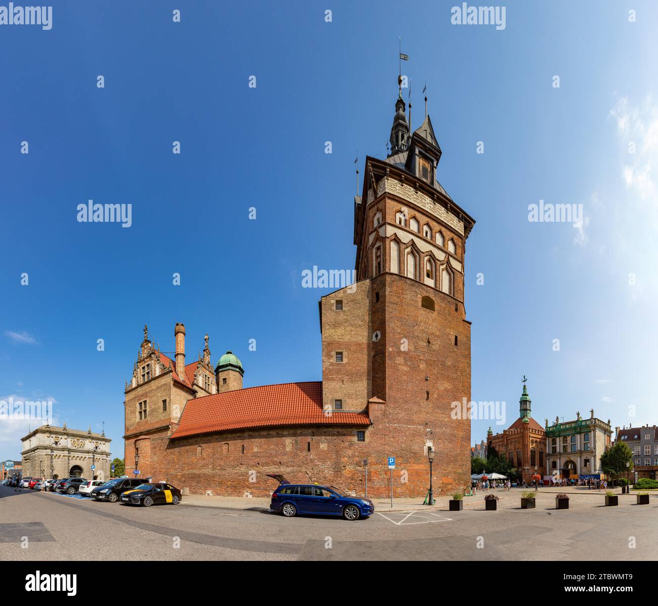 Une photo de la tour de la prison à Gdansk Banque D'Images