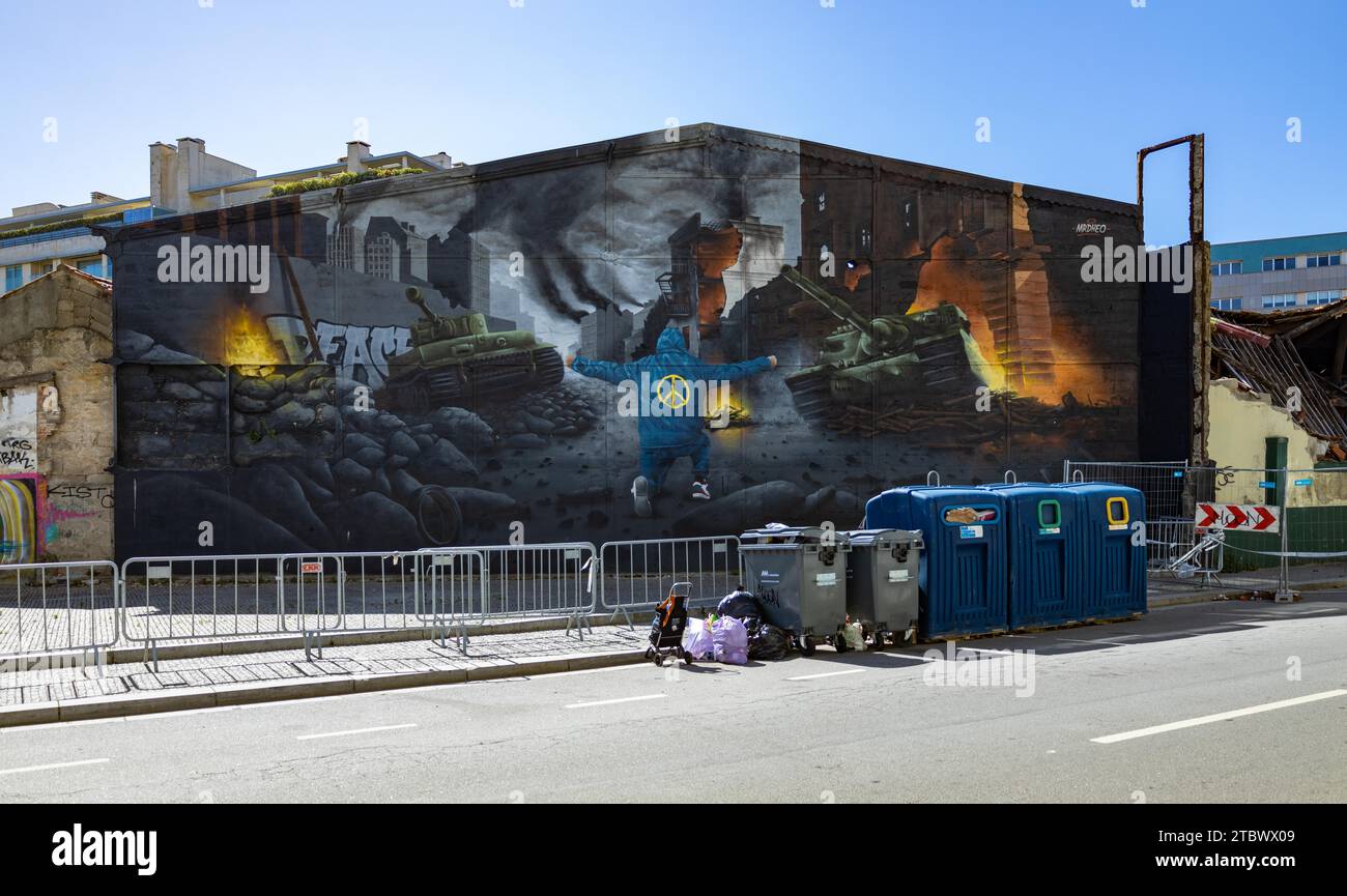 Une photo de la murale intitulée Freedom Fighter, conçue par M. Dheo en 2022 Banque D'Images