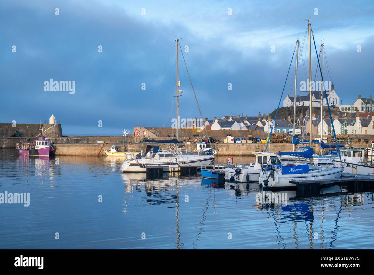 Findochty en novembre. Moray, Écosse. Banque D'Images