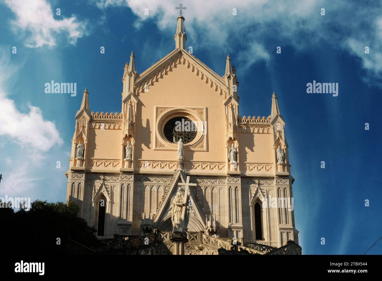 Façade de l'église de St.Francis à Gaeta, Italie Banque D'Images