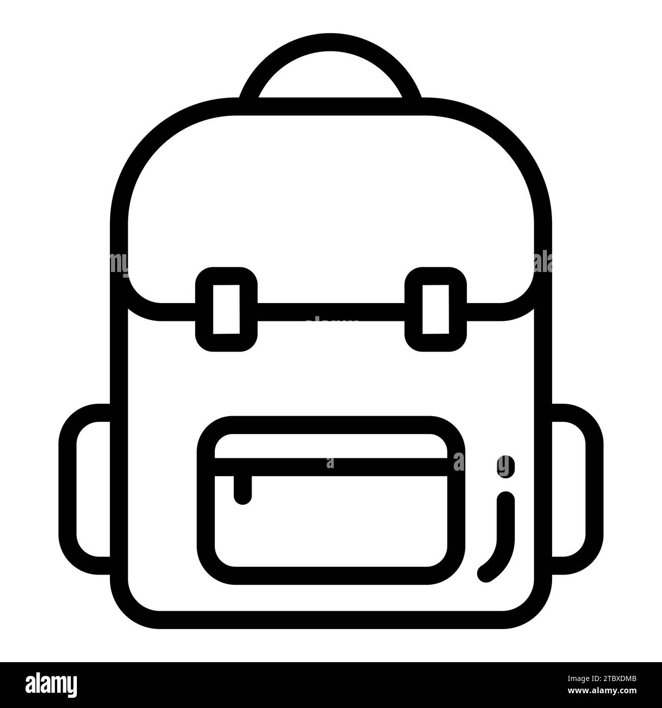 icône de ligne de vecteur de sac, icône d'école et d'éducation Illustration de Vecteur