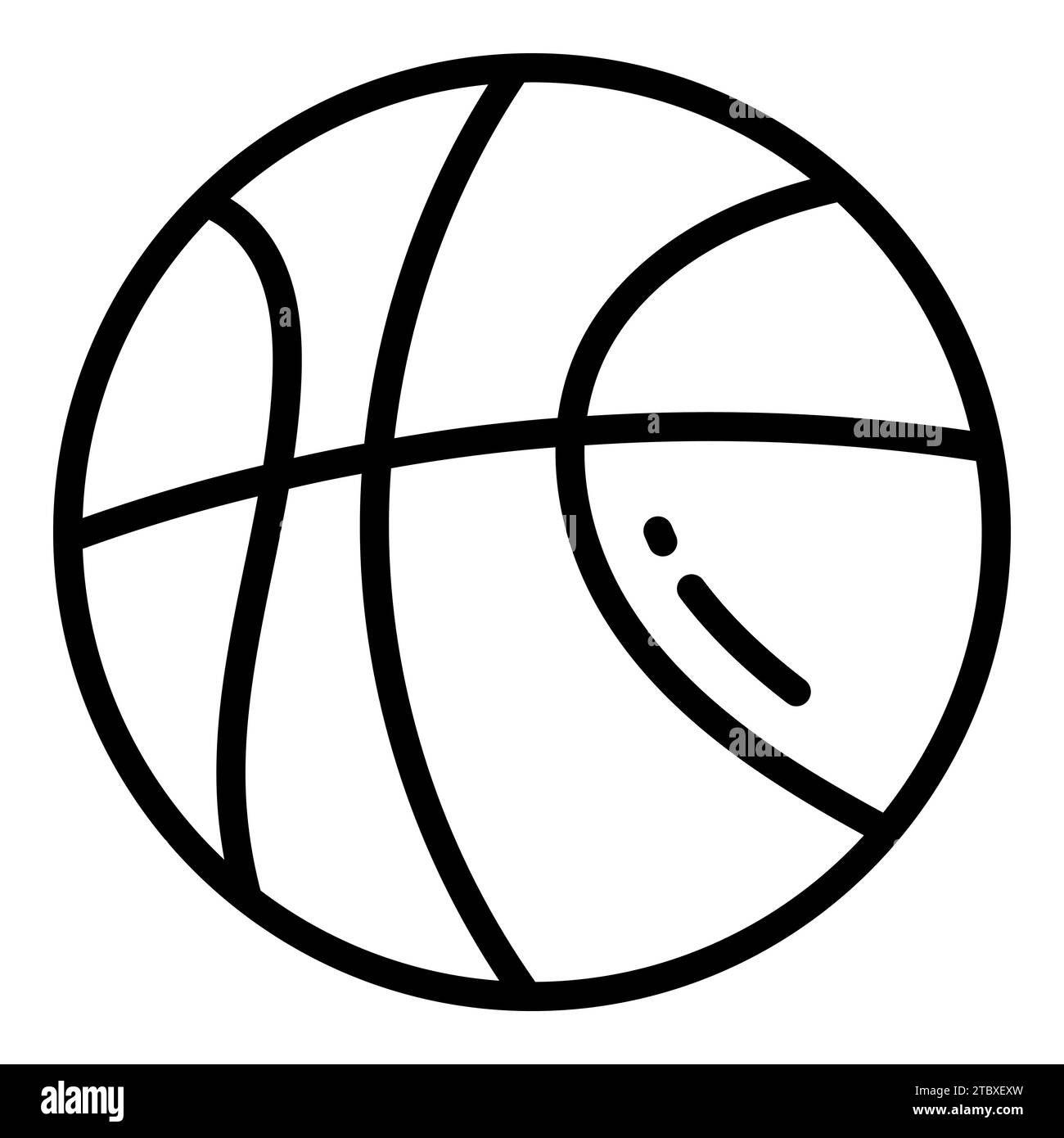icône de ligne de vecteur de basket-ball, icône d'école et d'éducation Illustration de Vecteur