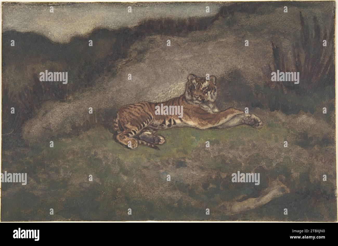 Tigre 1929 par Antoine-Louis Barye Banque D'Images