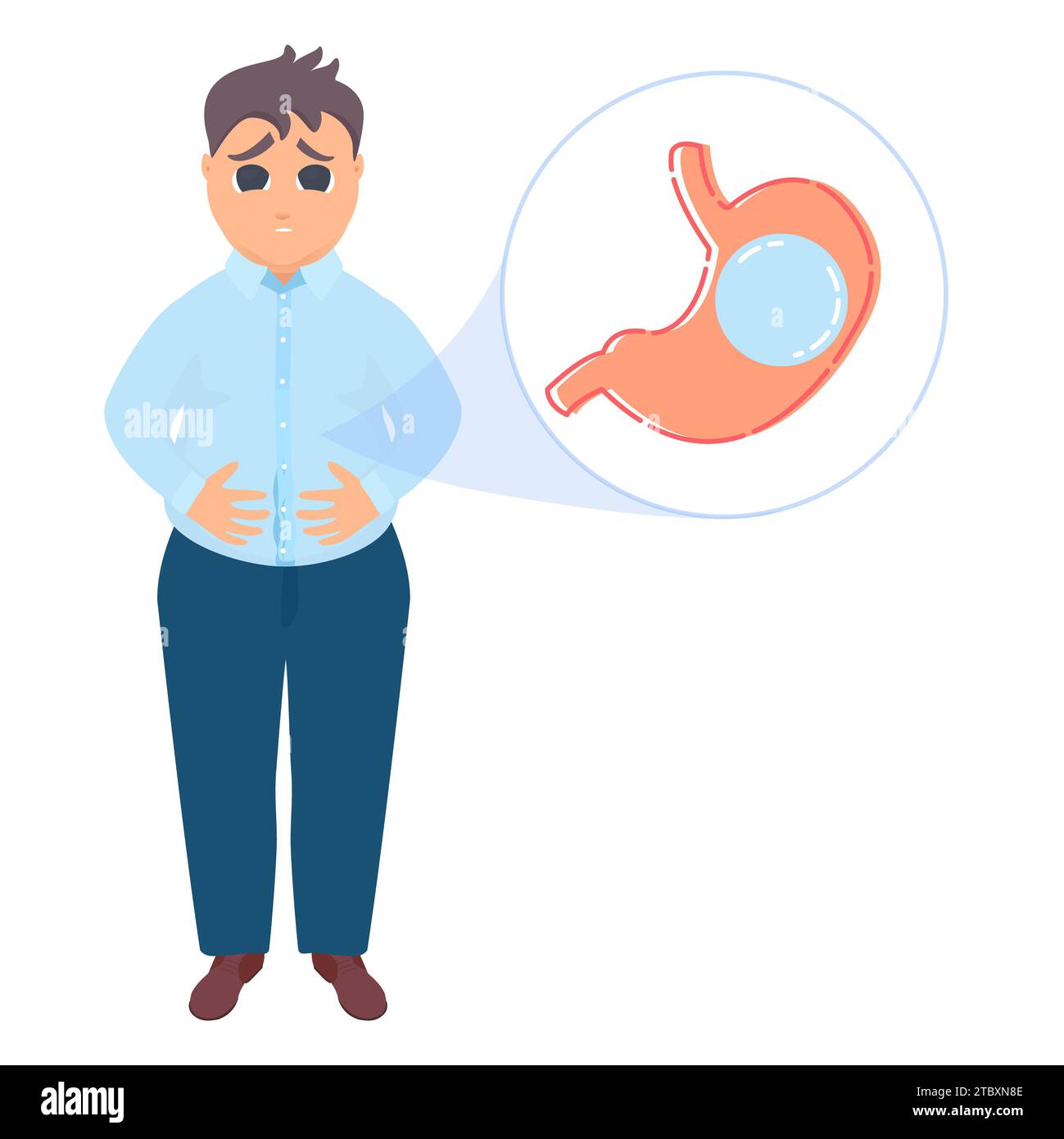 Ballon gastrique, illustration conceptuelle Banque D'Images