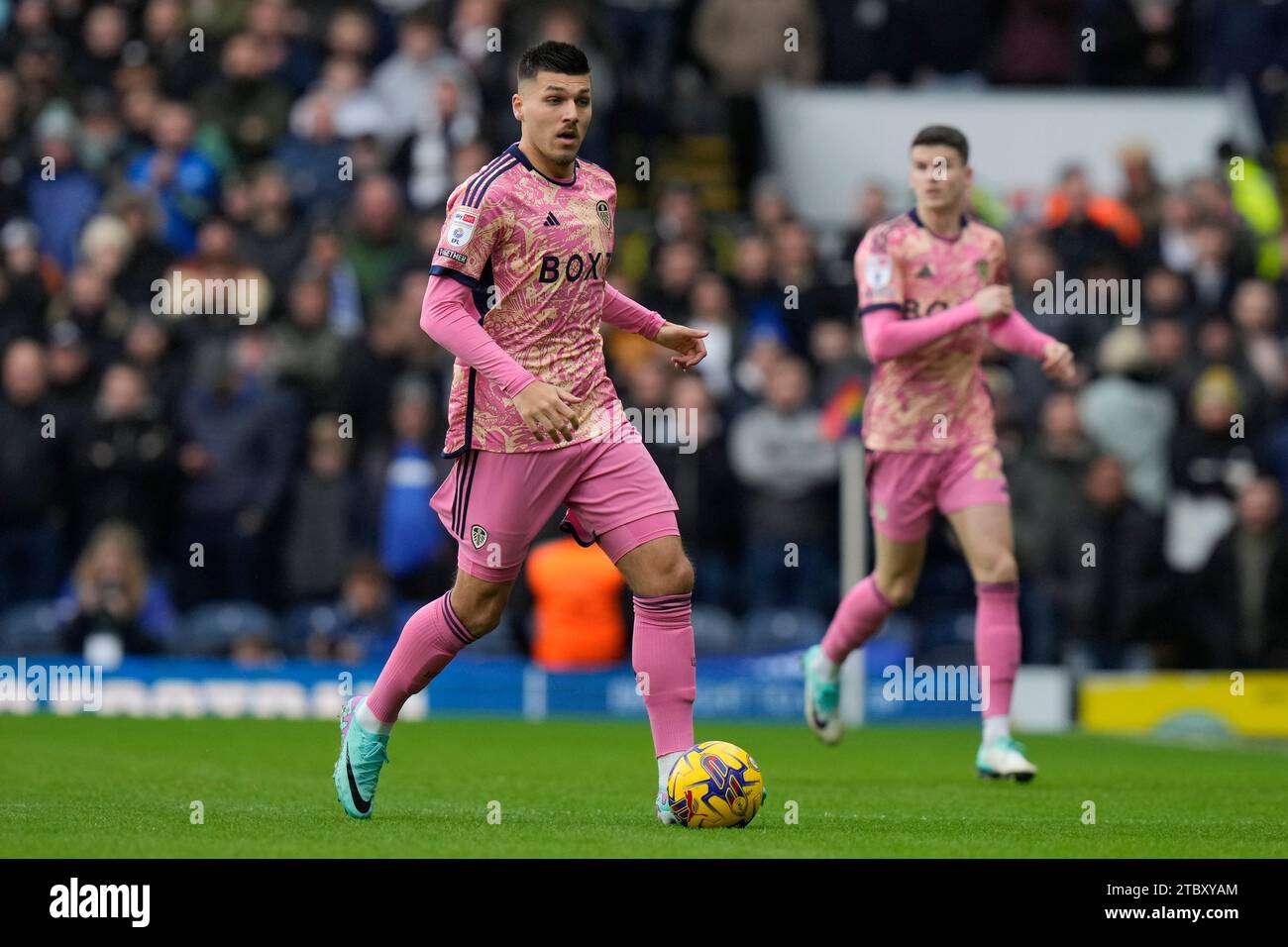 Blackburn, Royaume-Uni. 31 août 2023. Joël Piroe #7 de Leeds United lors du Sky Bet Championship Match Blackburn Rovers vs Leeds United à Ewood Park, Blackburn, Royaume-Uni, le 9 décembre 2023 (photo de Steve Flynn/News Images) à Blackburn, Royaume-Uni le 8/31/2023. (Photo Steve Flynn/News Images/Sipa USA) crédit : SIPA USA/Alamy Live News Banque D'Images