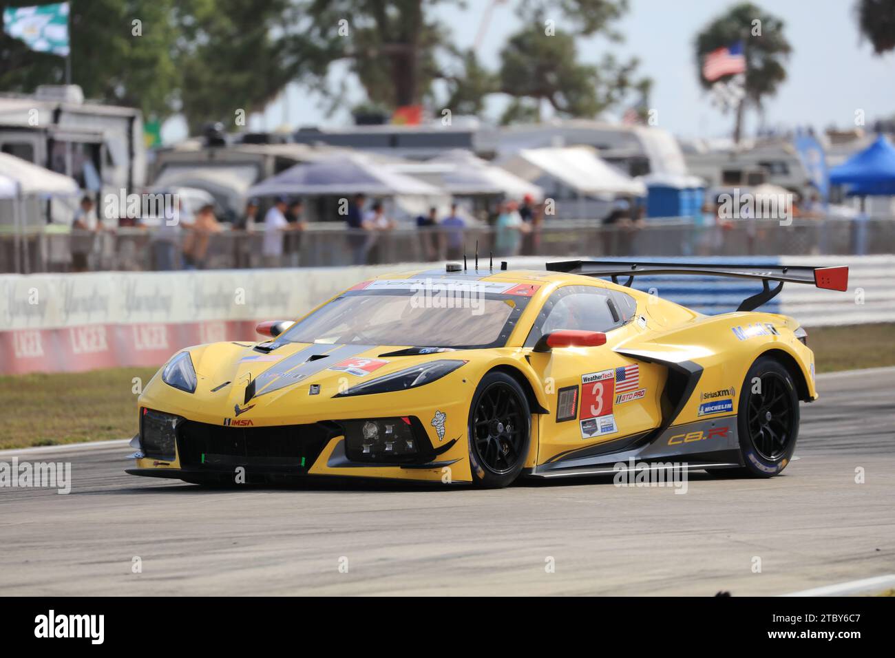 2023 IMSA WeatherTech Sportscar Championship 12 Hours of Sebring Corvette Racing C8.R #3 Banque D'Images