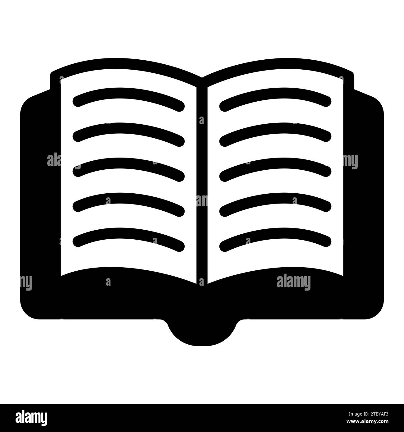 icône de glyphe vectoriel de livre, icône d'école et d'éducation Illustration de Vecteur