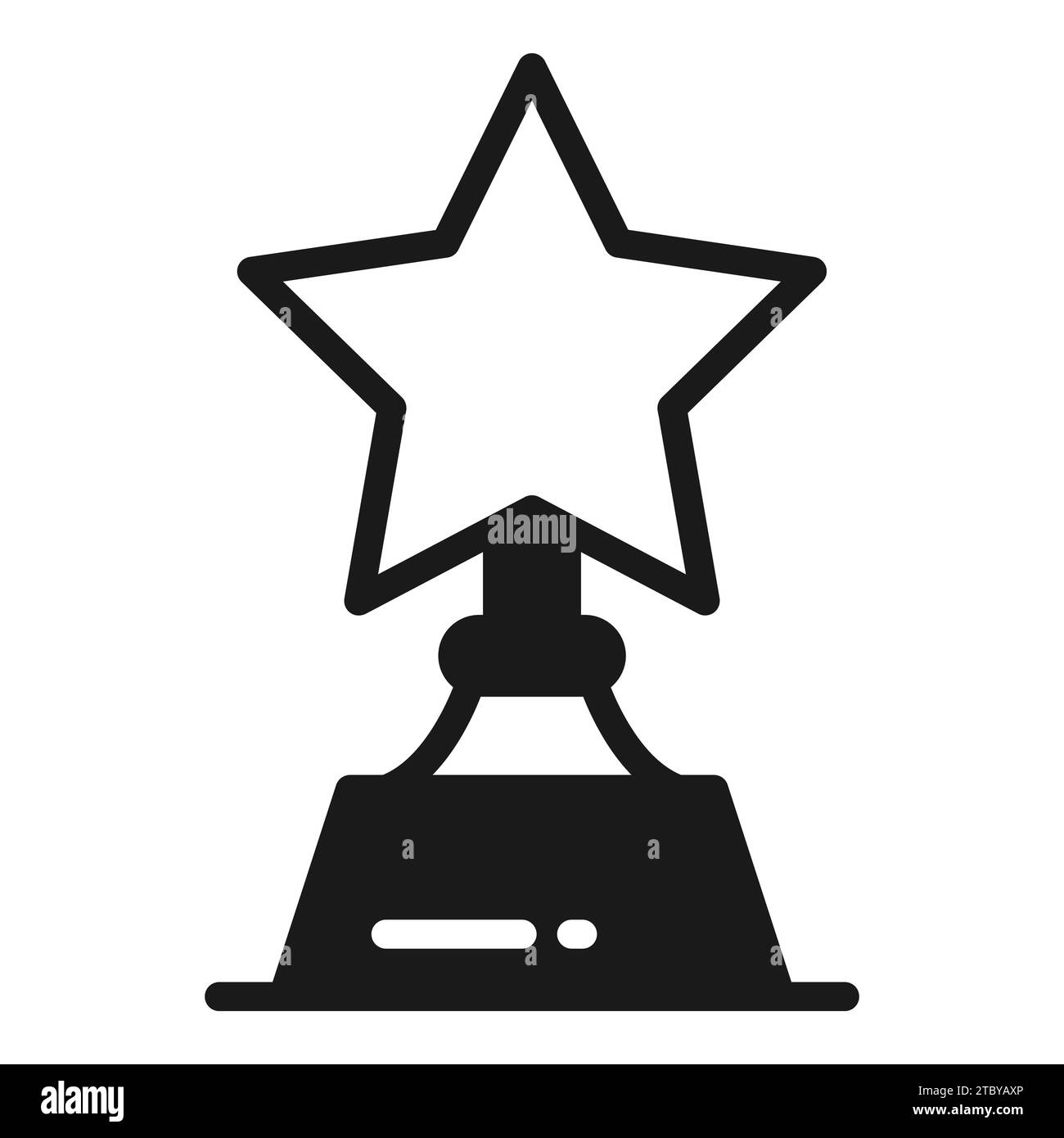 icône de glyphe vecteur de trophée d'étoile, icône d'école et d'éducation Illustration de Vecteur