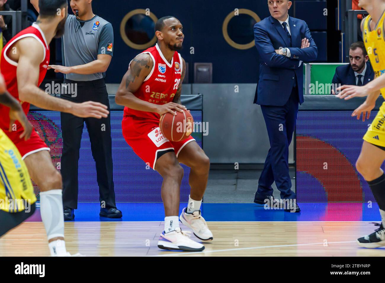 Diante Baldwin (MBC, 20), 09.12.2023, Weißenfels (Deutschland), basket-ball, Viertelfinale BBL-Pokal, Syntainics MBC - Alba Berlin Banque D'Images