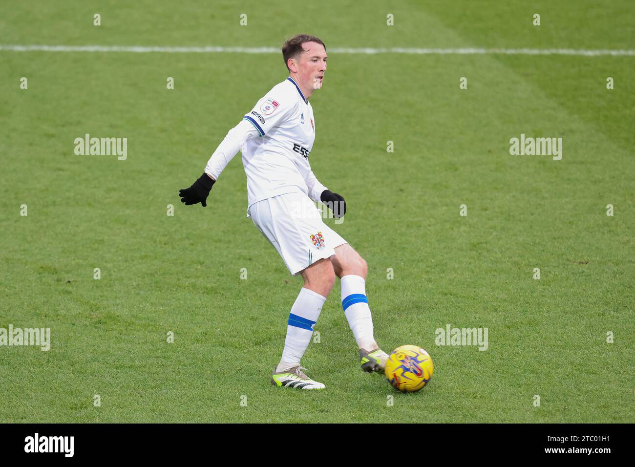 Birkenhead, Royaume-Uni. 9 décembre 2023. Regan Hendry de Tranmere Rovers lors du match EFL SkyBet League Two entre Tranmere Rovers et Newport County à Prenton Park, Birkenhead, Angleterre le samedi 9 décembre 2023 (photo de Phil Bryan/Alamy Live News) Banque D'Images