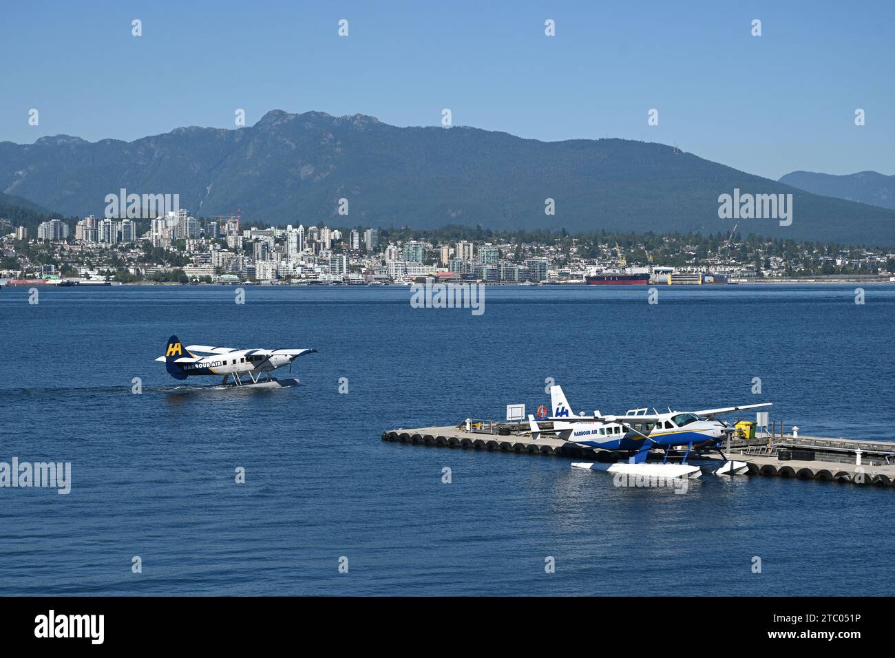 Vancouver, BC, Canada - 15 août 2023 : hydravion du port de Vancouver. Banque D'Images