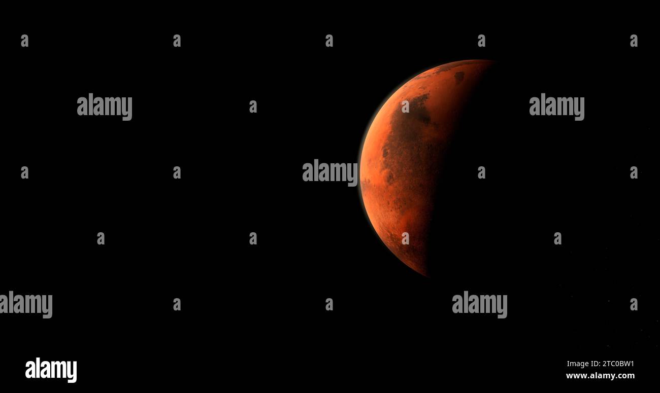 Planète rouge Mars dans l'espace Banque D'Images