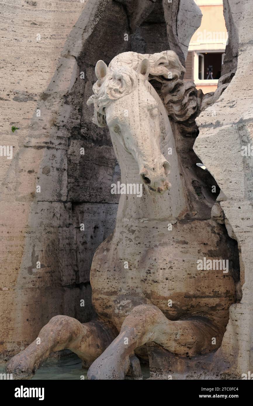 Fontaine de Fiumi Banque D'Images