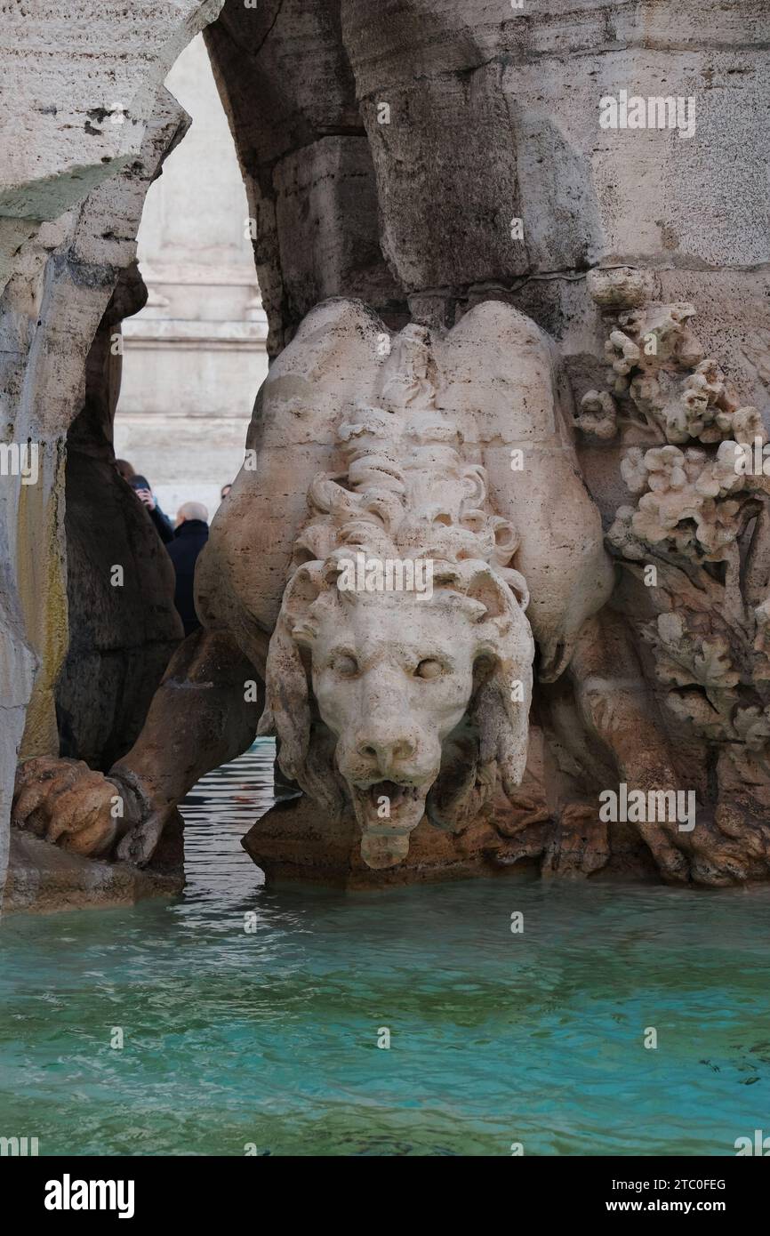 Fontaine de Fiumi Banque D'Images